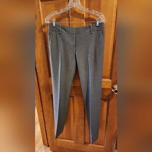 Ann Taylor grey trousers, Size 2, Rise 8 3/8"; Inseam 30 3/4".  Gently used.